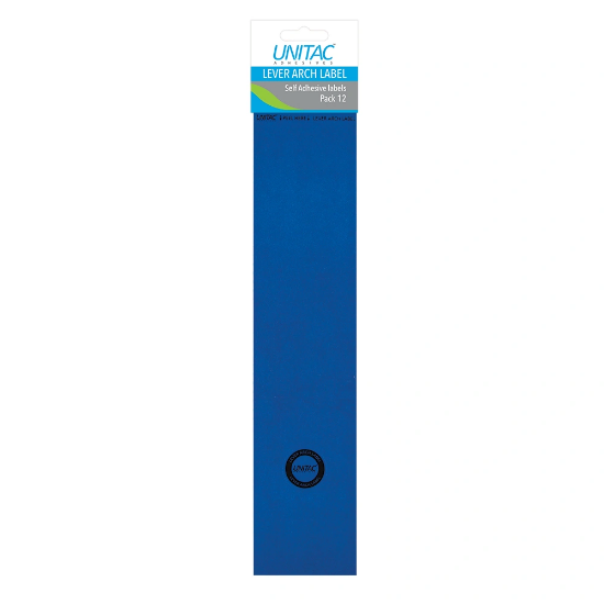 Picture of Unitac Lever Arch Labels Blue 12's