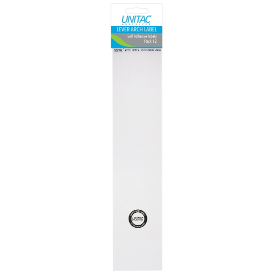Picture of Unitac Lever Arch Labels White12's