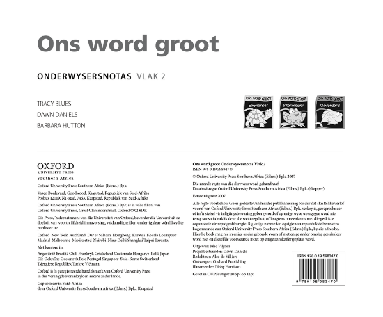 Picture of Ons Word Groot Vlak 2 Onderwysersnotas