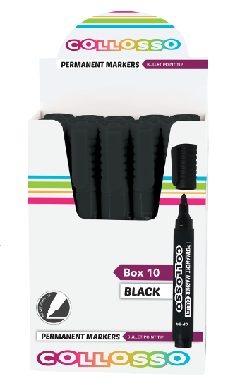 Picture of Collosso Permanent Marker Bullet Point Black Box-1