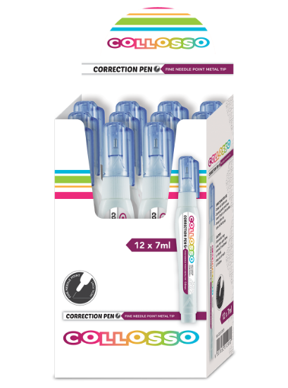 Picture of Collosso 7ml Correction Pen with Metal Tip Box-12