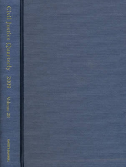 Picture of Civil Justice Quarterly 2009 Bound Volume