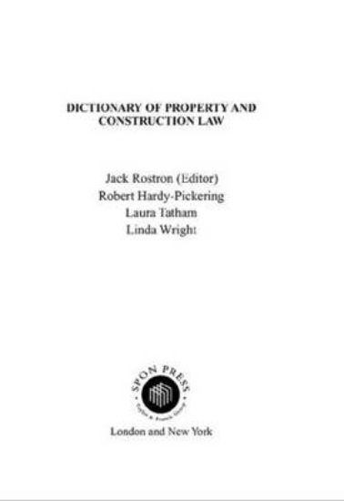 Picture of Dictionary of Property and Construction Law