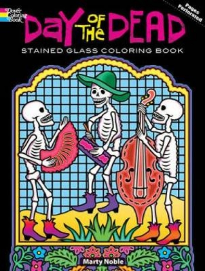 Picture of Day of the Dead Stained Glass Coloring Book