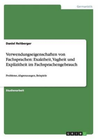 Picture of Verwendungseigenschaften von Fachsprachen