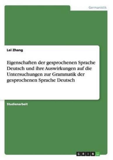 Picture of Eigenschaften der gesprochenen Sprache Deutsch und