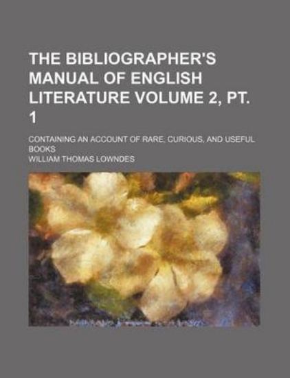 Picture of The Bibliographer's Manual of English Literature V