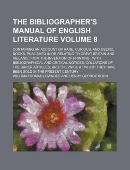 Picture of The Bibliographer's Manual of English Literature V