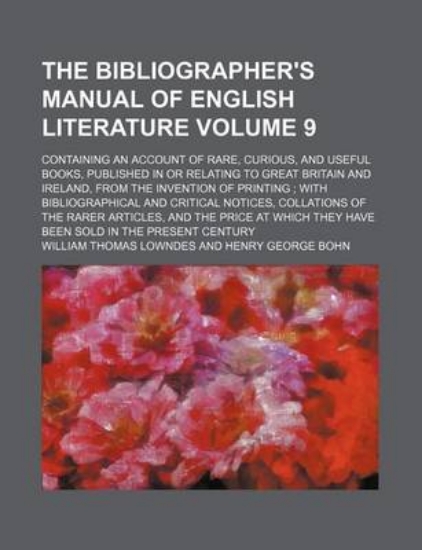 Picture of The Bibliographer's Manual of English Literature V