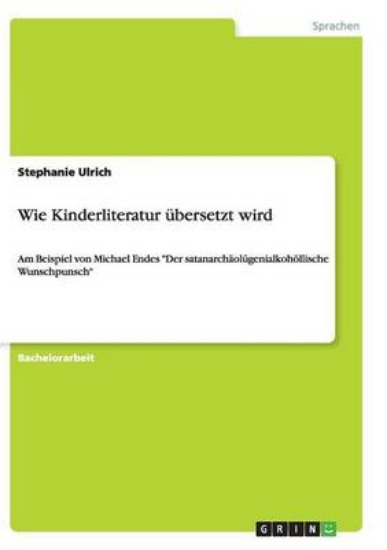 Picture of Wie Kinderliteratur ubersetzt wird. Am Beispiel vo