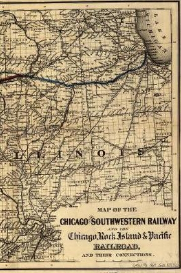 Picture of Map of the Chicago and Southwestern Railway and th