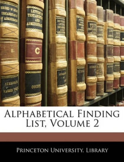 Picture of Alphabetical Finding List, Volume 2