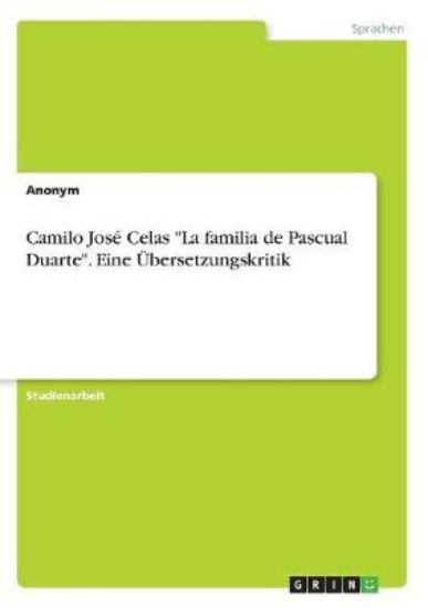 Picture of Camilo Jose Celas La familia de Pascual Duarte. Ei