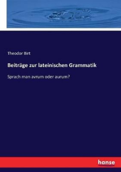 Picture of Beitrage zur lateinischen Grammatik