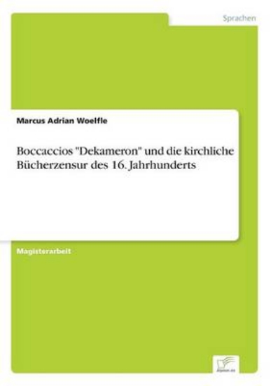 Picture of Boccaccios Dekameron und die kirchliche Bucherzens