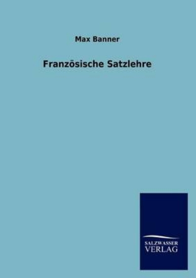 Picture of Franzosische Satzlehre