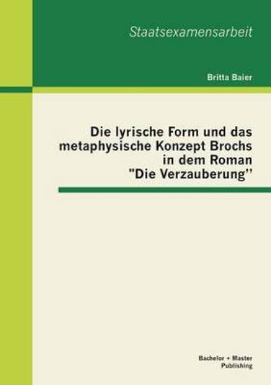 Picture of Die Lyrische Form Und Das Metaphysische Konzept Br