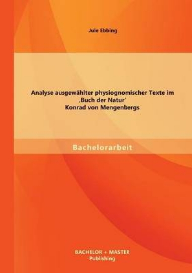 Picture of Analyse Ausgewahlter Physiognomischer Texte Im 'bu