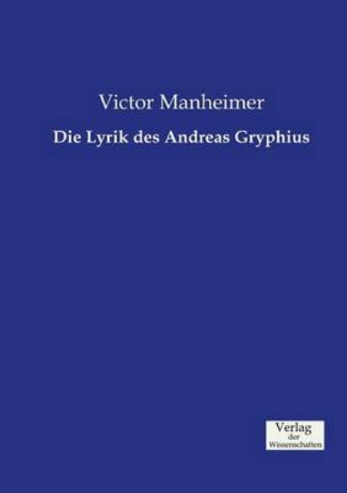 Picture of Die Lyrik des Andreas Gryphius