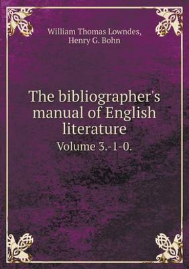 Picture of The Bibliographer's Manual of English Literature V