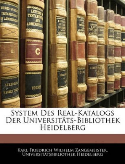 Picture of System Des Real-Katalogs Der Universitats-Biblioth