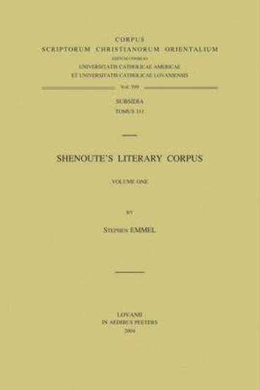 Picture of Shenoute's Literary Corpus: v. 1