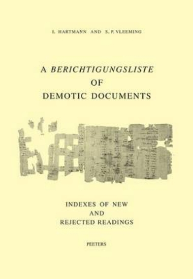 Picture of A Berichtigungsliste of Demotic Documents. C. Inde