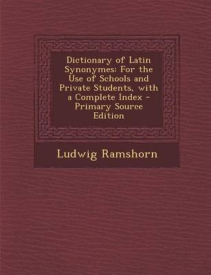 Picture of Dictionary of Latin Synonymes