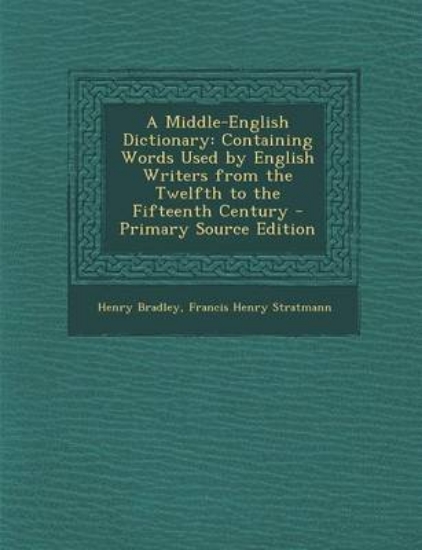 Picture of A Middle-English Dictionary