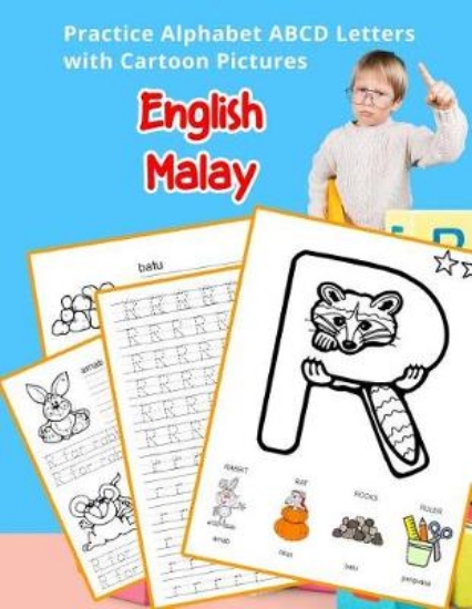 Picture of English Malay Practice Alphabet ABCD letters with