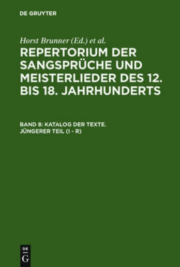 Picture of Katalog Der Texte. Jungerer Teil (I - R)