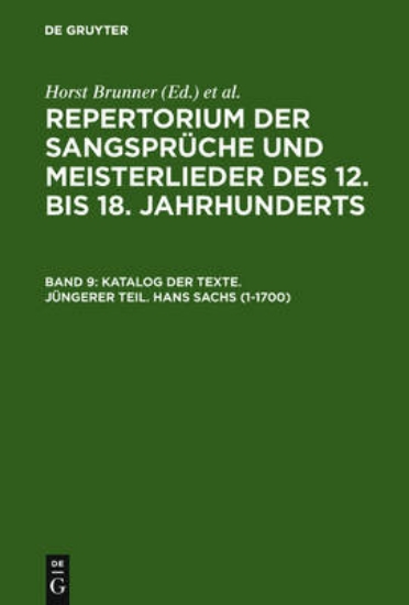 Picture of Katalog der Texte. Jungerer Teil. Hans Sachs (1-17