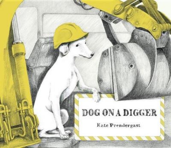 Picture of Dog on a Digger