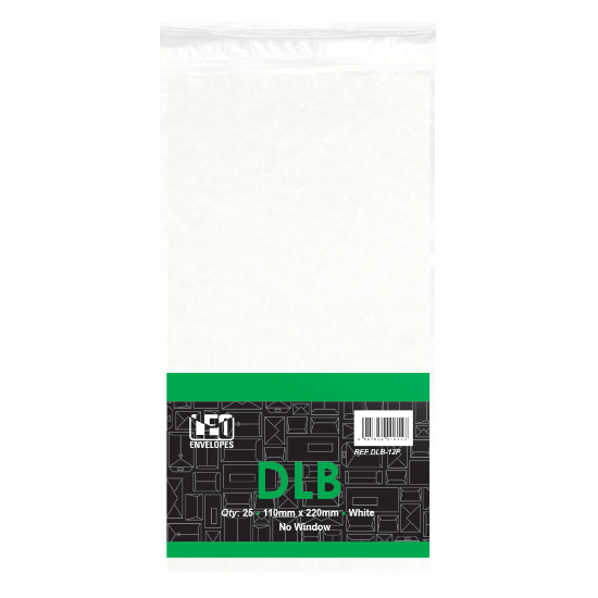 Picture of Envelopes DLB White Opaque Self Seal Pkt-25