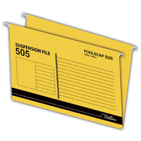 Picture of Suspension Files: Foolscap 505 Yellow Box-25