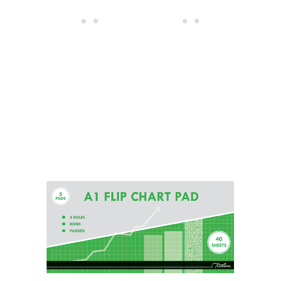 Picture of Flip Chart Pads: A1 (860 X 610) Padded 40'S Punche