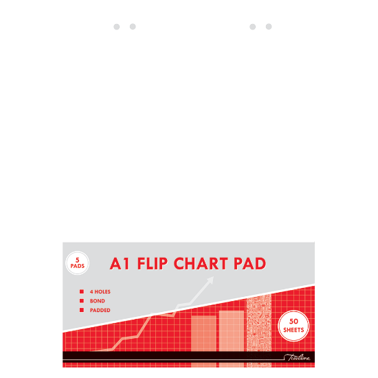 Picture of Flip Chart Pads: A1 (860 X 610) Padded 50'S Punche