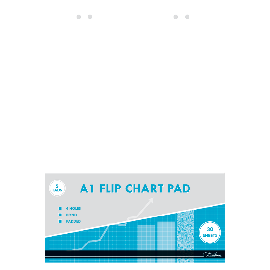 Picture of Flip Chart Pads: A1 (860 X 610) Padded 30'S Punche