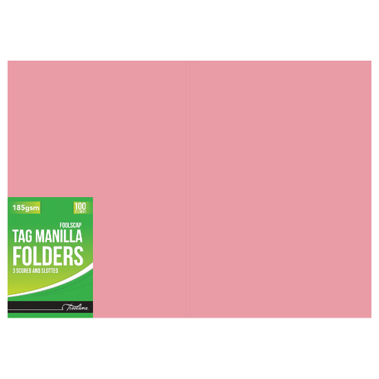 Picture of Folders Board: Tag Manila Folders 185 gsm Pink