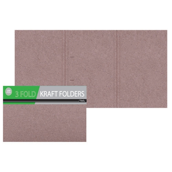 Picture of Folders Kraft: 3 Fold Scored 355 x 230 x 230 x 230