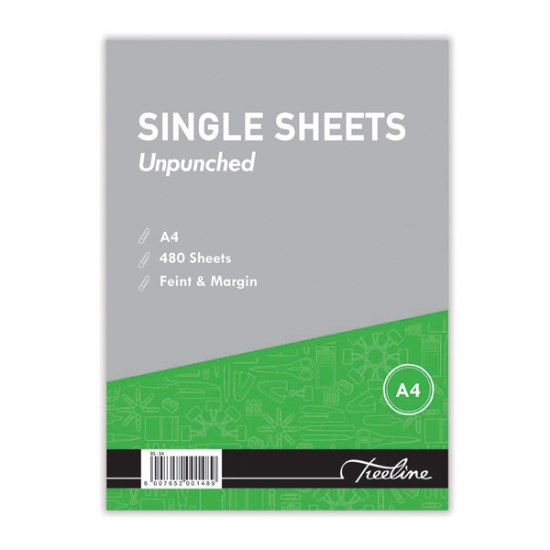 Picture of Ruled Paper: A4 Single Sheet - Unpunched 1 Ream