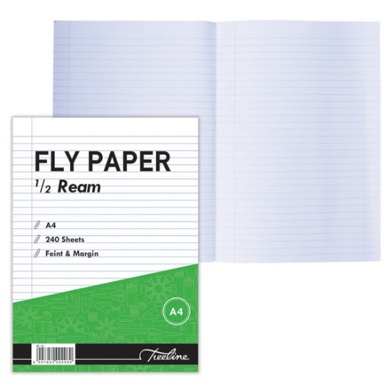 Picture of Ruled Paper: A4 (297X210) Fly Ruled 1/2 Ream