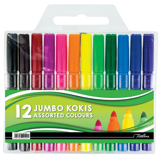 Picture of Koki Pens: 12'S Jumbo Felt Pens Assorted