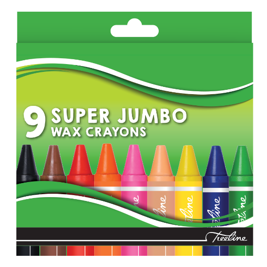 Picture of Wax Crayons: Super Jumbo Wax 9 Piece Assorted