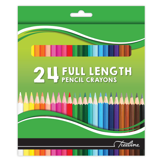 Picture of Pencil Crayons 24'S: Full Length Assorted