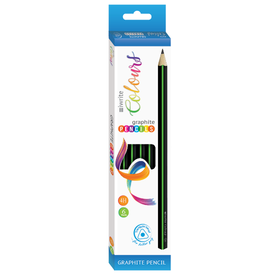 Picture of IWrite Colours 4H Graphite Pencils Pkt-6