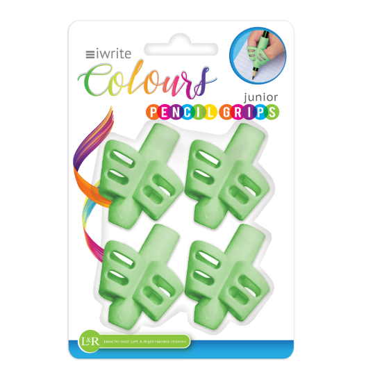 Picture of IWrite Colours Junior Pencil Grip Green Set 4