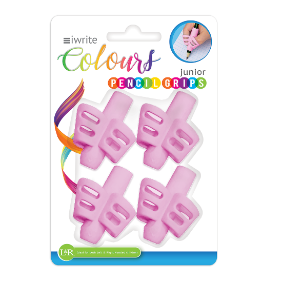 Picture of IWrite Colours Junior Pencil Grip Pink Set 4