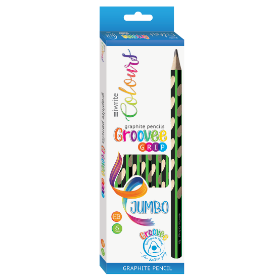 Picture of IWrite Jumbo Groove Grip Grahite Pencils HB