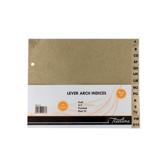 Picture of Lever Arch Indices: Lever Arch Index Kraft 12 Leav